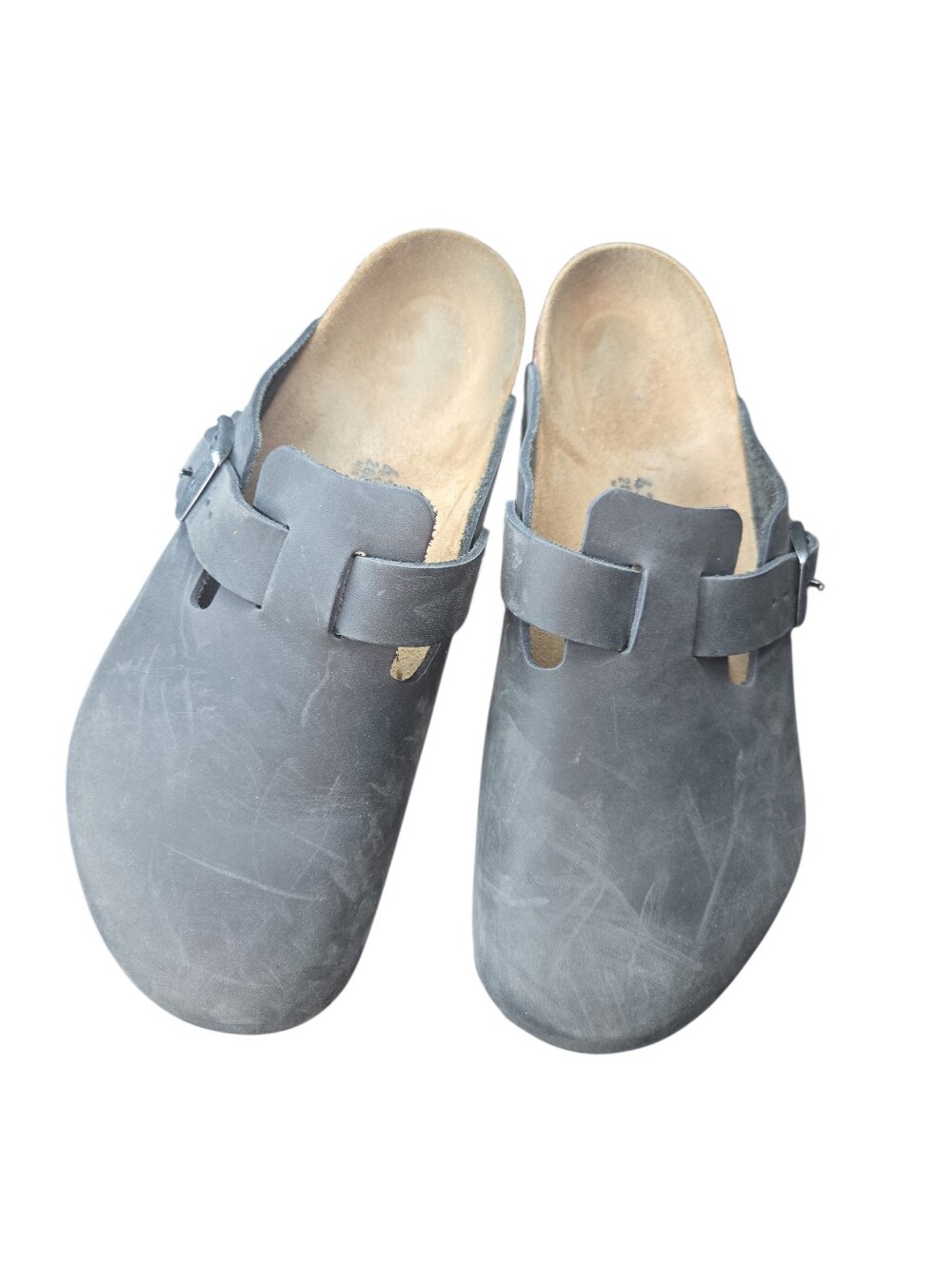 Black Birkenstock Boston oiled leather clogs